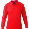 הדפסה על חולצת פולו שרוול ארוך YB2498 אדום ממותג