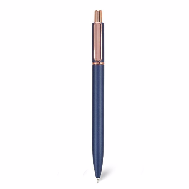 הדפסה על עט מתכת דגם ארז צבע כחול